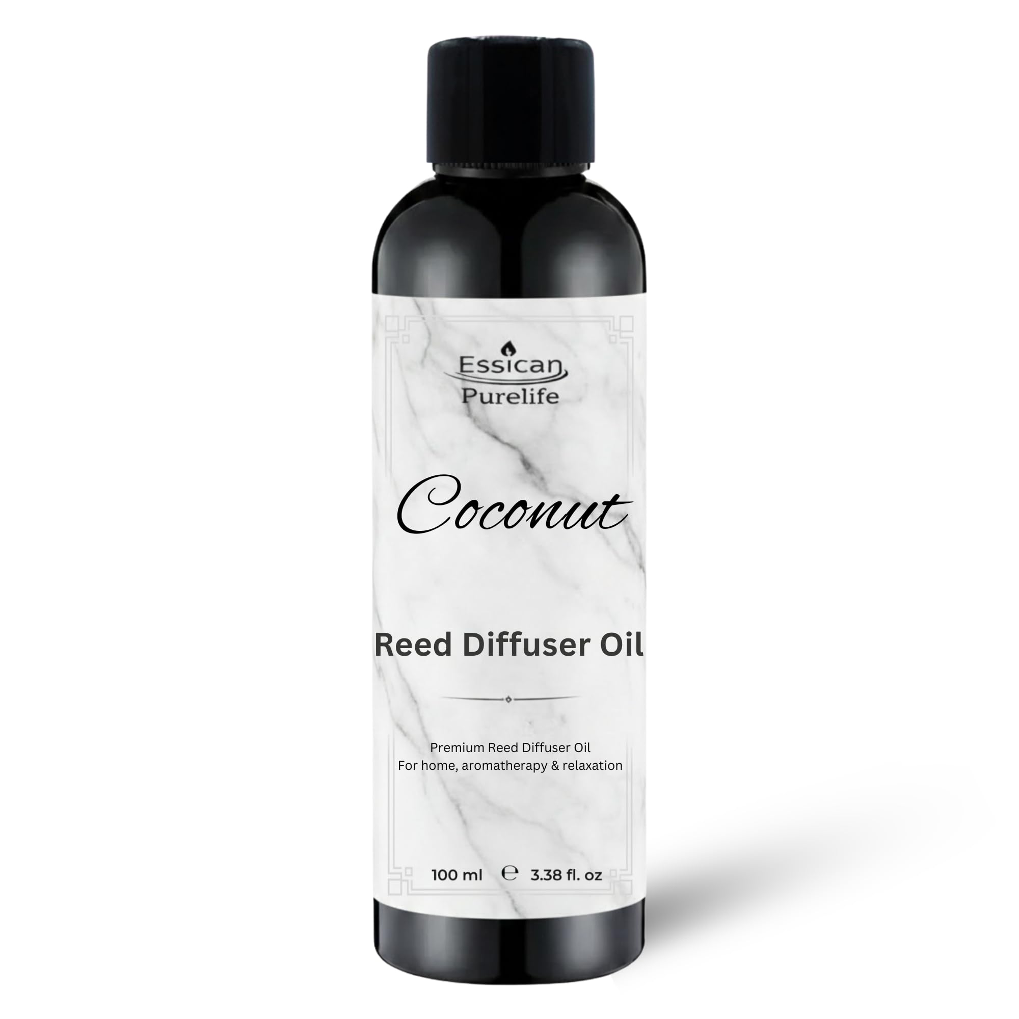 Essican Purelife Coconut Reed Diffuser Oil Refill 100ml, Luxury Oil Diffuser Refills, Aromatherapy Reed Diffusers for Home Refills, Oils Refill Diffusers for Home, Office & Car