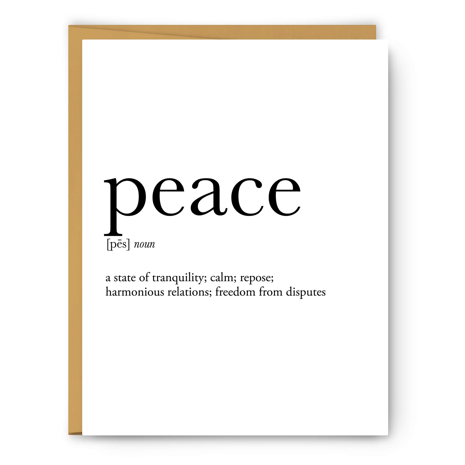 Amazon.com: Serif Design Studios Peace Definition - Unframed Art Print  Poster Or Greeting Card: Posters & Prints