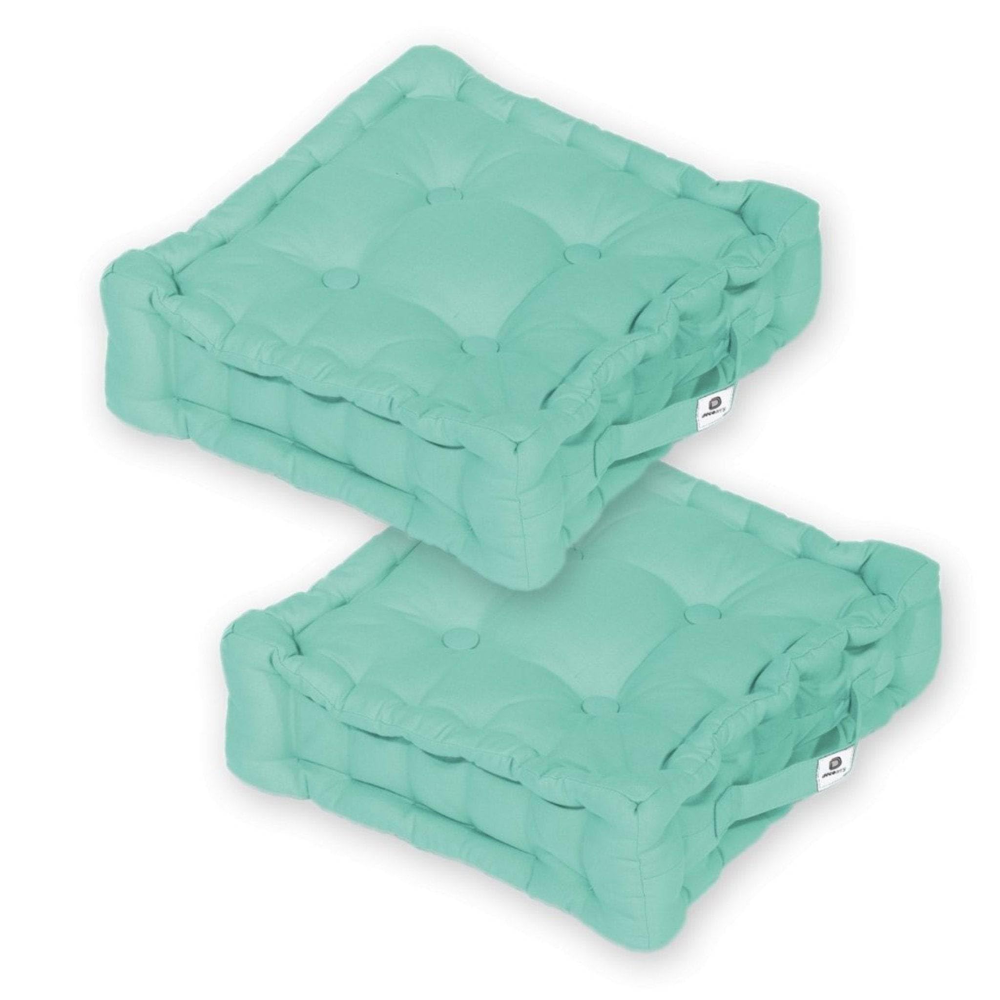 Set 2 Cuscini Da Pavimento Quadrati 60x60x15 Cm – Deco Arts – Idrorepellente E Maniglia, Oeko-TEX, 11 Colori Per Interni Ed Esterni