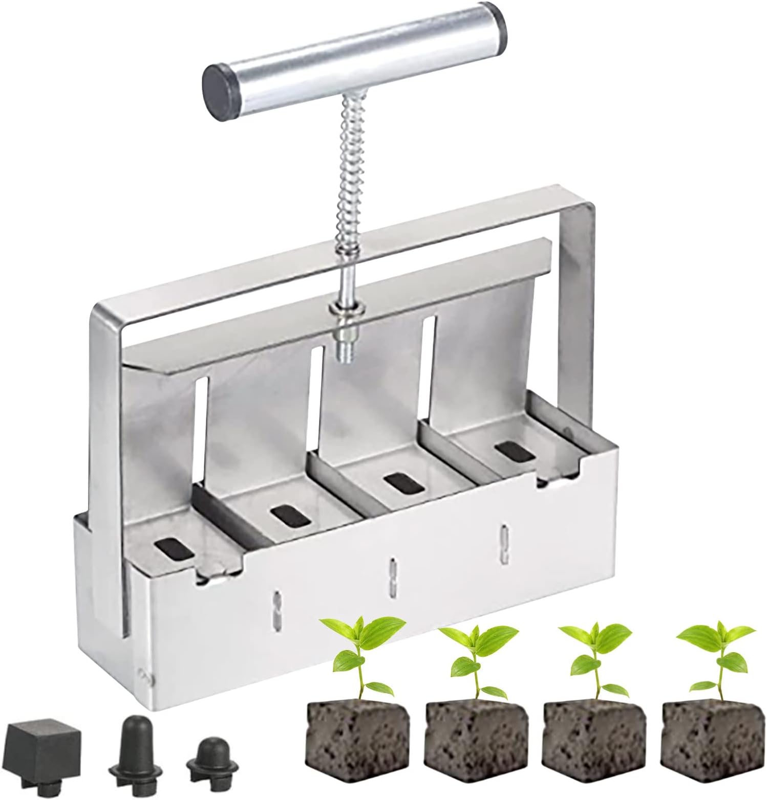 Hand Soil Blocker 4-fach - Erdblockformer Für Garten & Gewächshaus