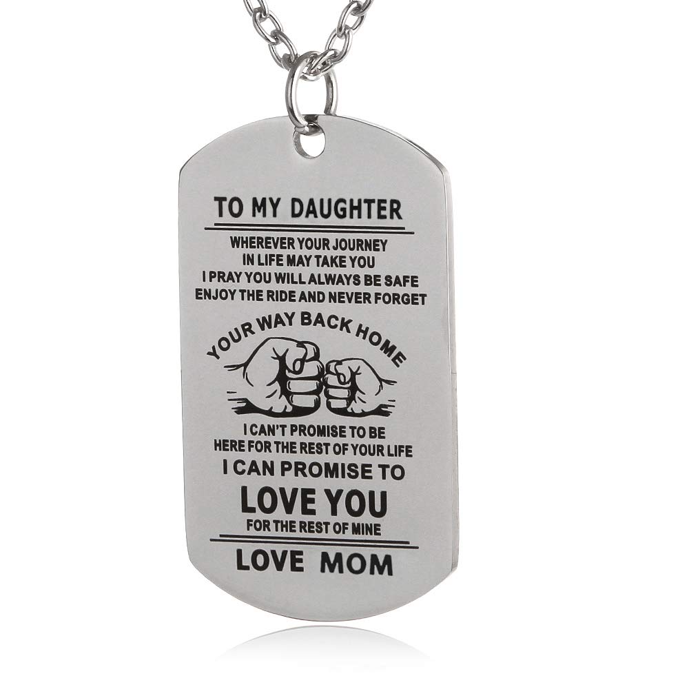 FAYERXL Christian Scripture Religious Dog Tag Necklace,Catholic Bible Verse Baptism Confirmation Sacrament Gifts