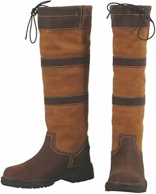 TuffRider Men's Lexington Waterproof Tall Country Boots - Chocolate/Fawn - 12