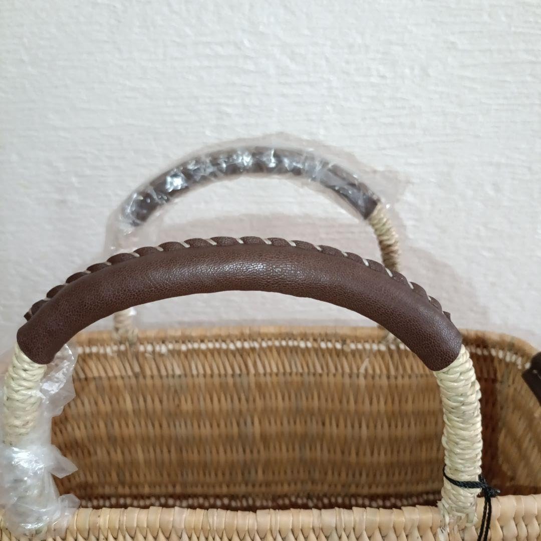 ワランワヤン　ストローバスケット　浅型　S　かごバッグ　ブラック　新品未使用 ワランワヤン ストローバスケット 浅型 S かごバッグ