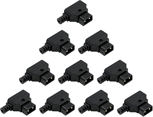 Miniatura 1 de Alvins D-Tap - Conector macho para fotografía, cable de alimentación de montaje en V, batería dorada (10 unidades, macho)