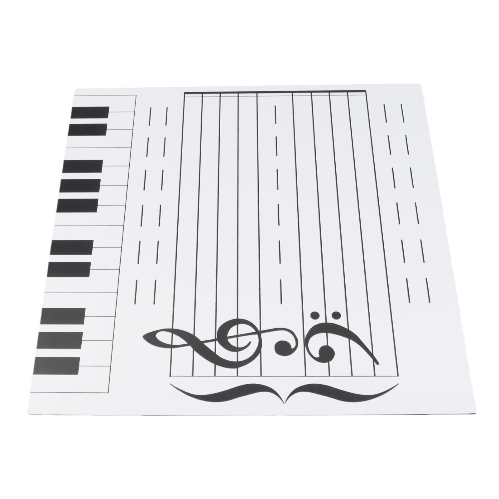 Alomejor Tableau magnétique effaçable à sec pour l'enseignement des touches de piano, prend en charge la lecture de notes et la musique pour les étudiants