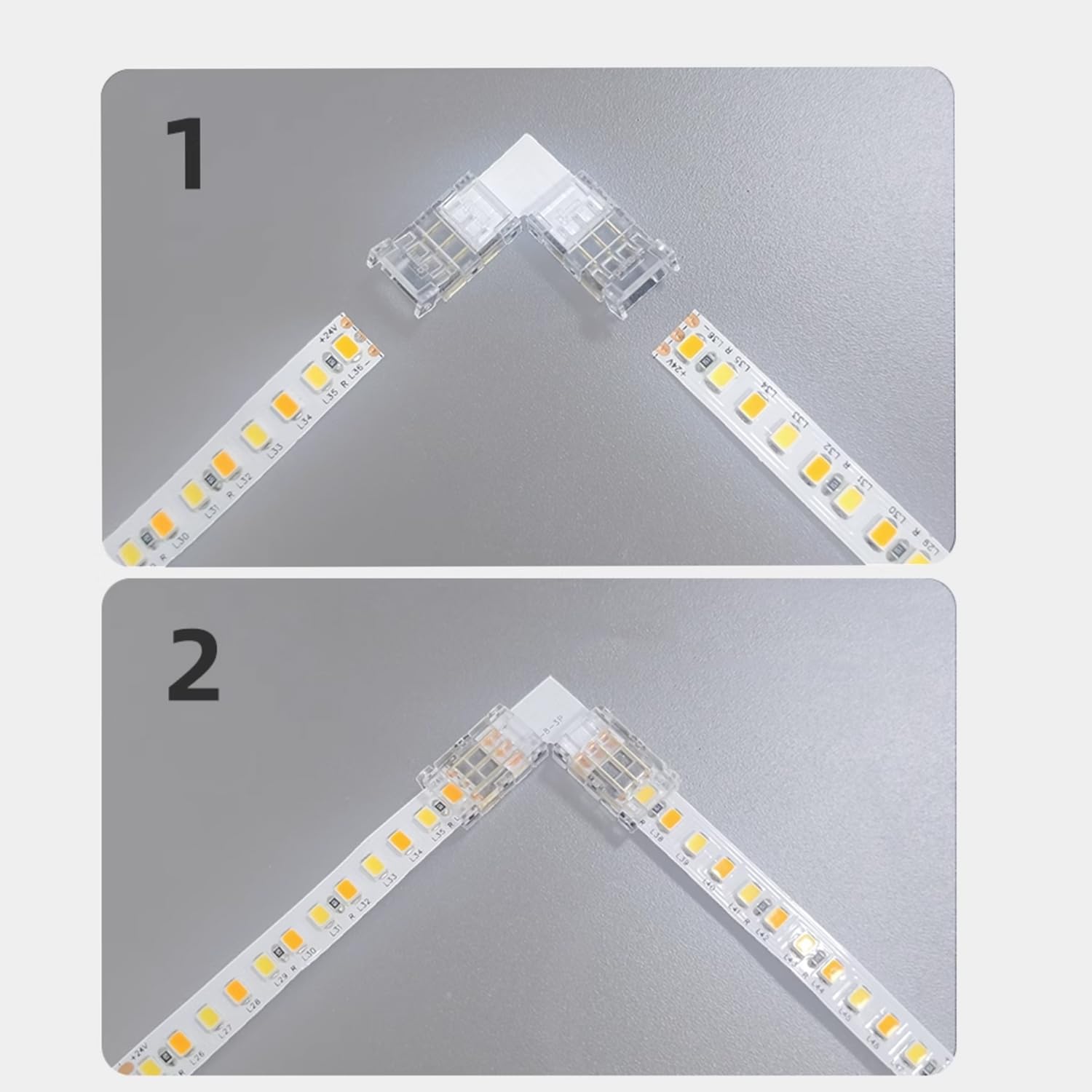 SHAOYAYAZHANG 10 pcs LED Strip Connector,3 Pin 10mm L Shape Quick Splitter Corner Connector Solderless Gapless Adapter Clip - Image 2
