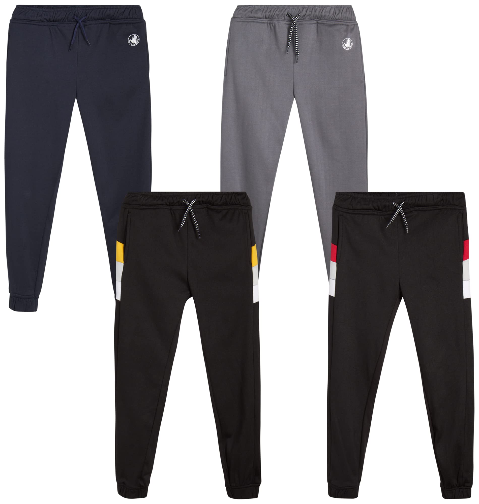 Body Glove Boys’ Sweatpants – 4 Pack Basic Active Fleece Joggers (Size: 8-18)
