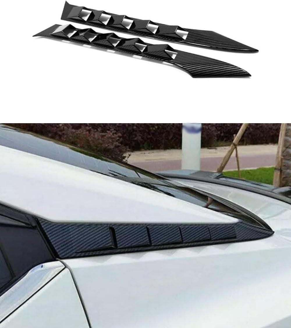 Car Accessories Fit for Nissan Sylphy Sentra 2020-2026 ABS Exterior Rear Windows Strip Sill Molding Cover Trim 2PCS Set (Carbon Fiber)