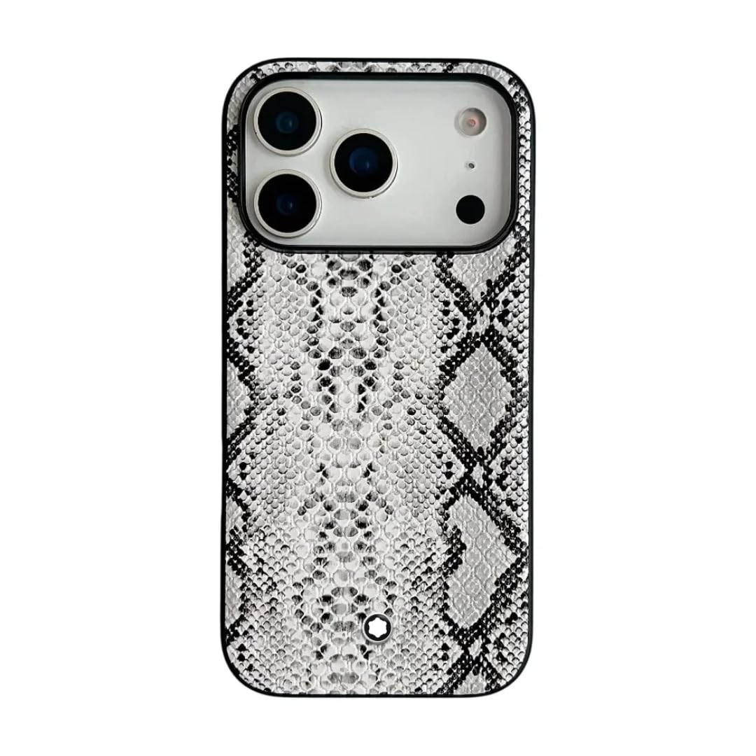 Protection iPhone 13 cuir silicone python blanc antichoc et élégante - 8