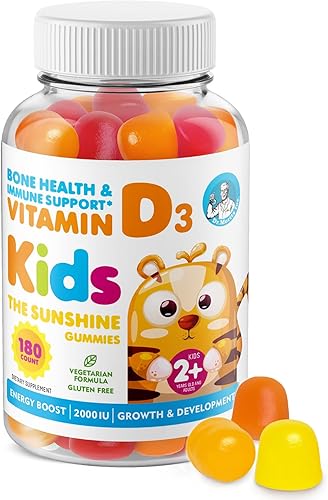 Vista 21 de Gomitas de vitamina D para niños y adultos, 2000 UI, suplementos masticables naturales de alta absorción de vitamina D3, 1000 UI, vitaminas
