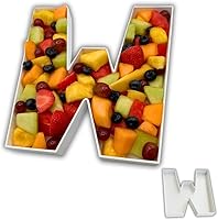 Vista 49 de Bandejas de plástico duro reutilizables y rellenables con letras y números para decoración de fiesta (E, Blanco)