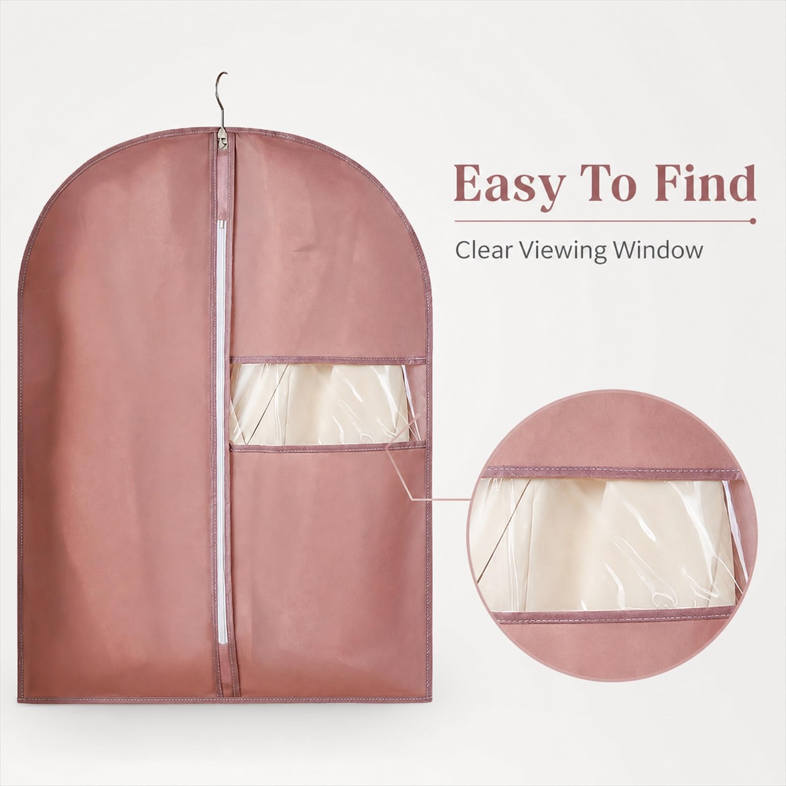 Fundas de Ropa,Fundas para Trajes,Bolsa de Traje,Fundas para Colgar Ropa,Transpirable,Impermeable,para Almacenamiento de Trajes Vestidos Abrigos Americanas Camisas Vestidos de Noche