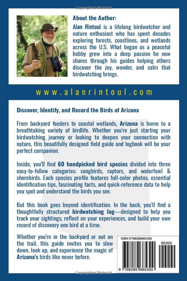 Birds of Arizona Field Guide and Logbook: An Essential Birdwatching Guide with Identification Tips for 60 Common Bird Species in Arizona - Image 2