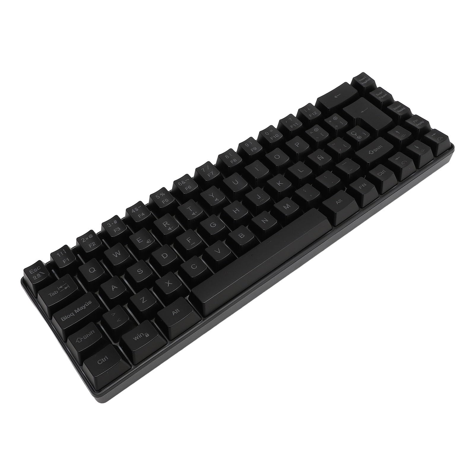 Hidyliu Tastiera da Gioco Meccanica Cablata con Retroilluminazione RGB Comfort Ergonomico per Lavorare e Giocare Design Compatto a 68 Tasti (Nera)