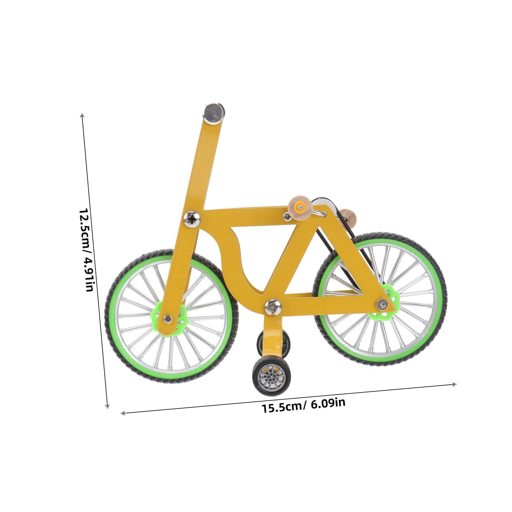 Papageien Trainingsfahrrad als Gelbes Vogelspielzeug für Übungen | Metall und Kunststoff, für Vogel und Papageienbedarf, Kreative Form, Unterstützt Aufmerksamkeit