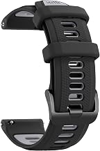 Quick Release Compatible with Garmin Venu 2 Strap 45mm/Venu 3 4 Strap 45mm - 22mm Silicone Sport Replacement Strap for Garmin Forerunner 255/265/Vivoactive 4 - Black Gray