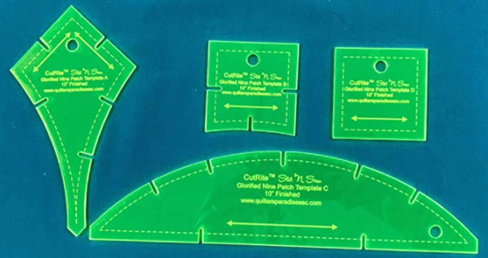 Quilter's Paradise Templates-Acrylic, None