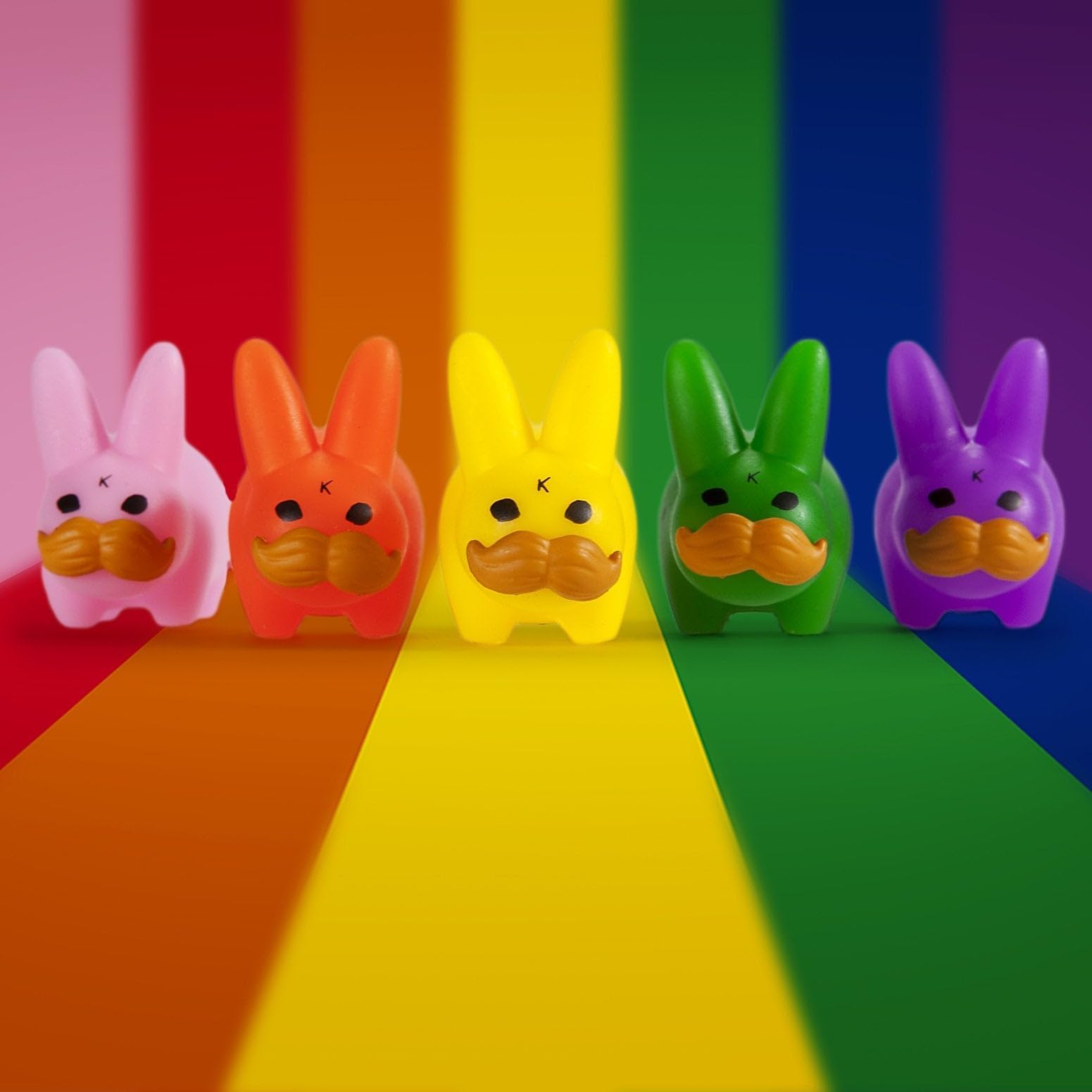 Amazon.com: Kidrobot Frank Kozik x Pride Stache Labbit Art Toy 5
