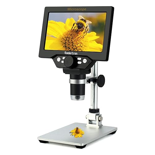 Koolertron 7 inch LCD Digital Microscope,12MP 1-1200X Magnification 1080P Coin