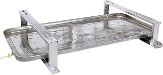 Mini Split Air Conditioners Ground Stand with Condensate Drain Pan, Heavy Duty Stainless Steel Condenser Stand, Air Conditioner Support Bracket Holder Heat Pump Base, Co