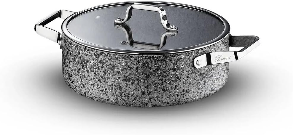 Brioni Stone-Age 32 Cm Çizilmez Yanmaz Yapışmaz Basık Tencere Sh-127