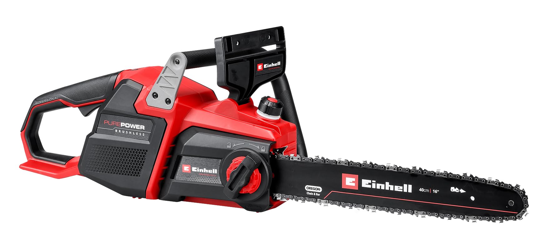 Einhell Profesjonalna akumulatorowa piła łańcuchowa GP-LC 36/40 Li BL-Solo (36 V, długość cięcia 38 cm, bezszczotkowa, prędkość łańcucha 19 m/s, automatyczne smarowanie łańcucha, bez akumulatora)