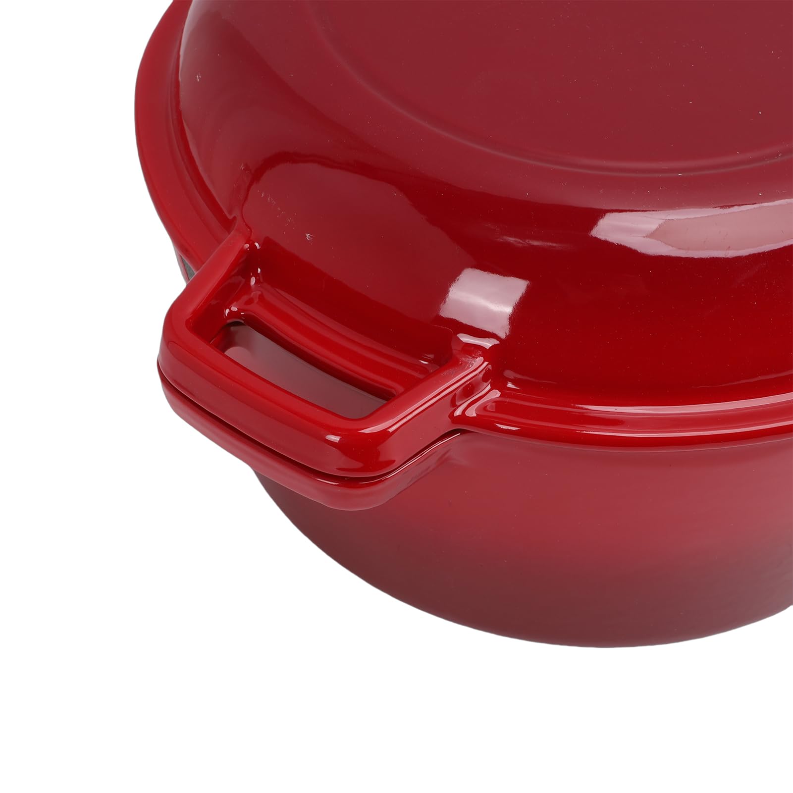 Duokon Olla de Hierro Fundido Esmaltado con Tapa de Sartén, 2 en 1, 5QT,