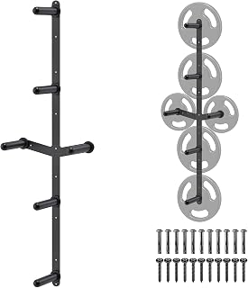 Kipika Weight Plate Storage Rack - Wall Mounted Weight Plate Holder with Durable Steel Construction Organizer for Olympic Plates, 1000lb Capacity, Space-Saving for Home Gym