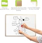 DESK TECH Tableau de bord magnétique en bois de pin beige - Gifted 2 Aimant- 18 x 24 pouces - Montage flexible, polyvalent pour l'école, le bureau et l'utilisation à domicile