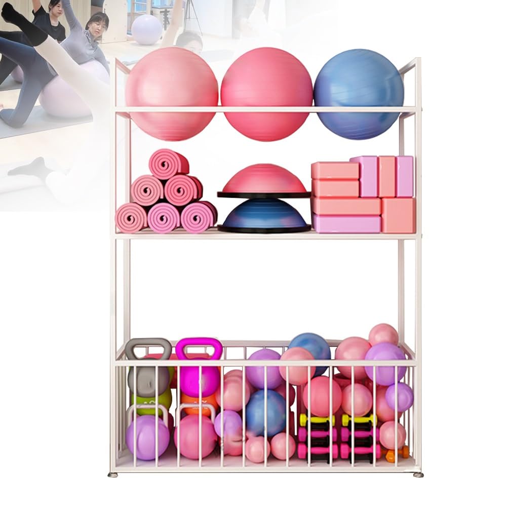 Organisateur tapis de yoga robuste en métal pour équipement de gym