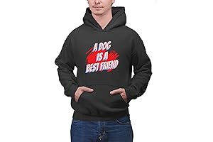 Happy Dog Quote Black Pullover Hoodie: A Thoughtful Gift for Canine Aficionados