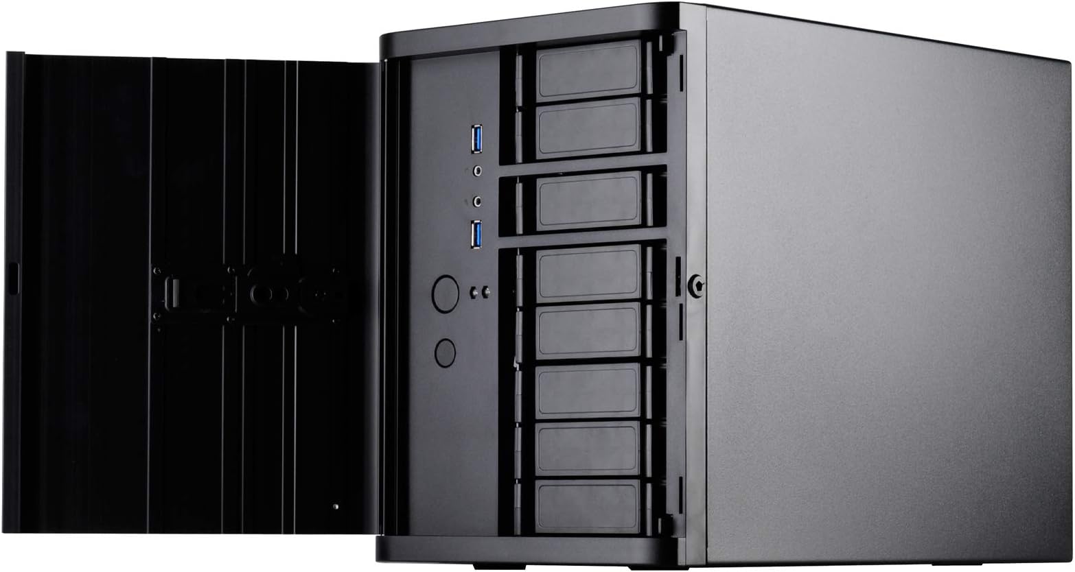 Silverstone Technology Premium Mini-ITX/DTX Small Form Factor NAS Computer Case, Black (DS380B)
