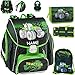 Produktbild alles-meine.de GmbH 3 TLG. Set: Schulranzen + Federmappe + Turnbeutel - grüner Traktor - inkl. Name - Ranzen Tornister - SUPERLEICHT & ergonomisch + anatomisch - Brustgurt - Schu..