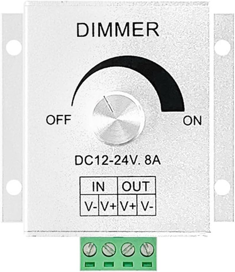Rotating Glass knob LED Panel dimmer DC12V/24V Adjustable Switch Brightness Light Strip Driver 5050 3528 Single Color with dimming(D)