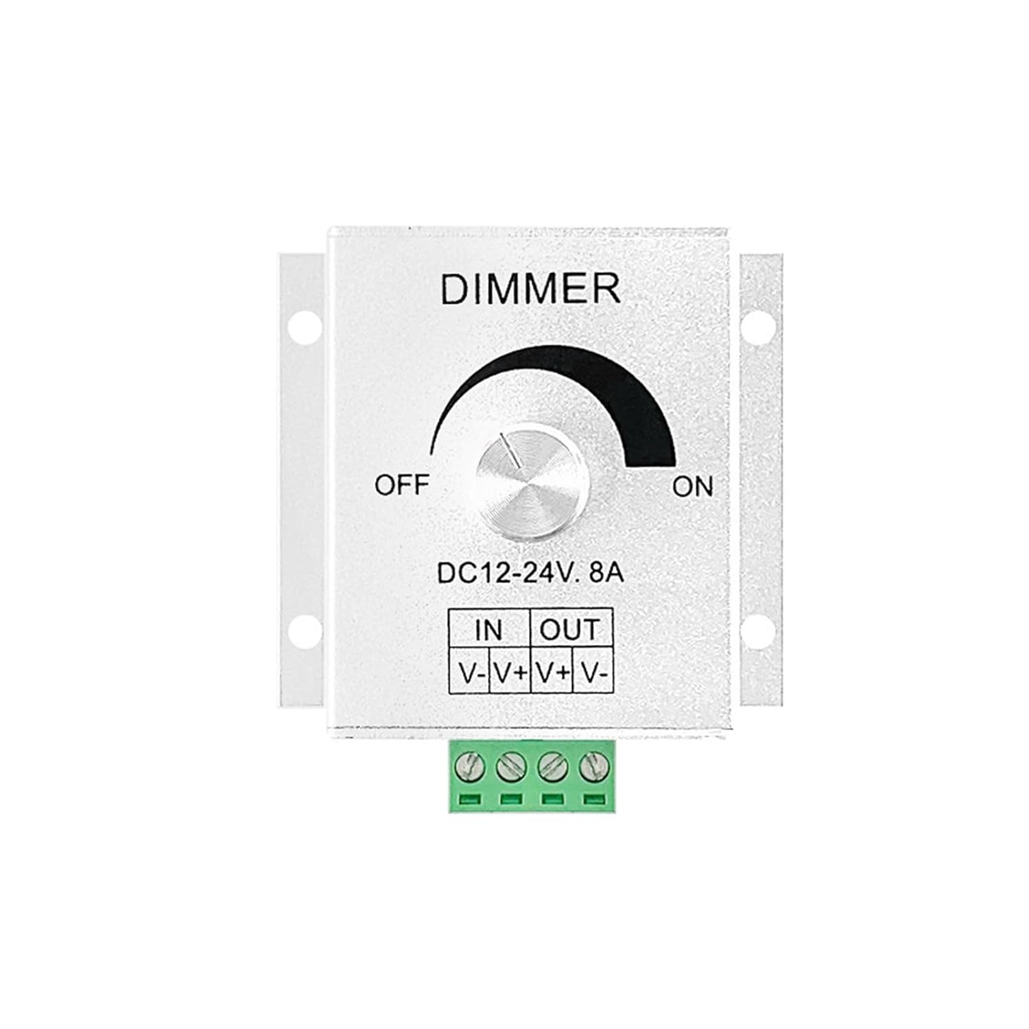 Rotating Glass knob LED Panel dimmer DC12V/24V Adjustable Switch Brightness Light Strip Driver 5050 3528 Single Color with dimming (Color : E)