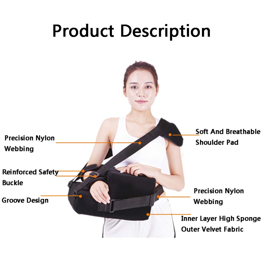 Cabestrillo para Brazo: Cabestrillo médico Transpirable y de diseño ergonómico para Huesos fracturados Rotos: Brazo Ajustable, Soporte del Manguito rotador del Hombro (Adulto),Derecho