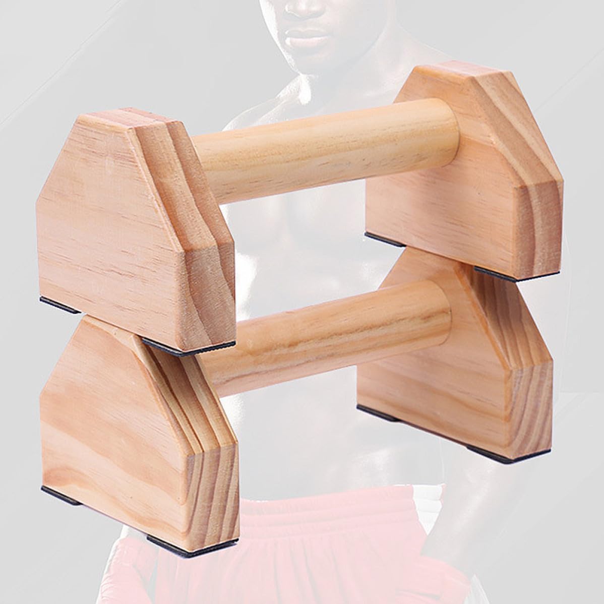 Maciza Soporte para Barra de Parada Madera, de Flexiones de Manos