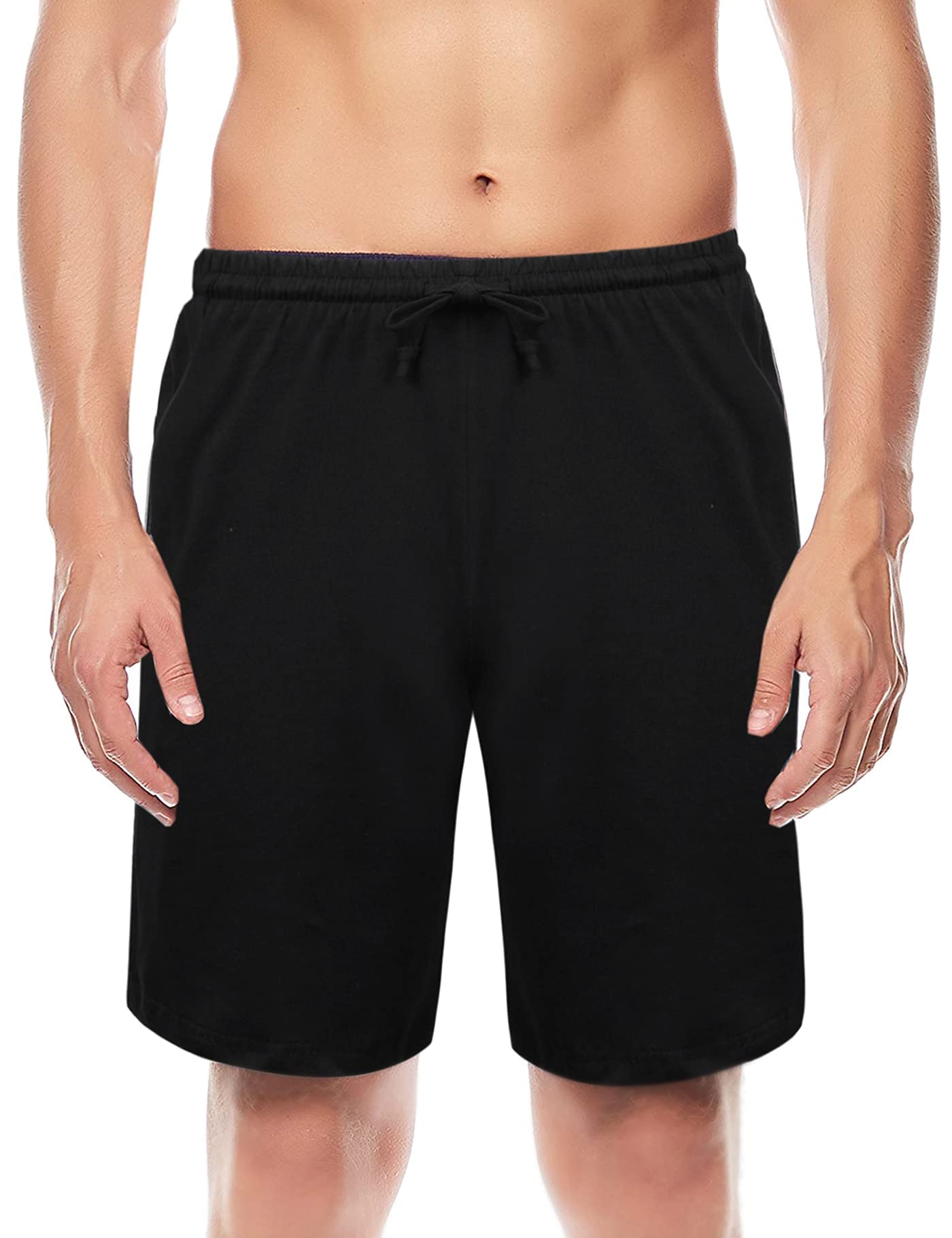 Aseniza Pantalones Cortos Hombre 100% Algodón Pijama Elástico Verano a Cuadros Casa Pack 1&2