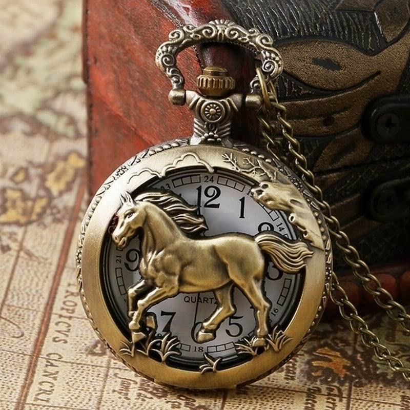 Generic Fob Watches Fashion Quartz Pocket Watch Vintage Necklace Pendant Gift Bronze Pocket Watch Chain Necklace (B0BY57WBV5) Amazon Price History, Amazon Price Tracker