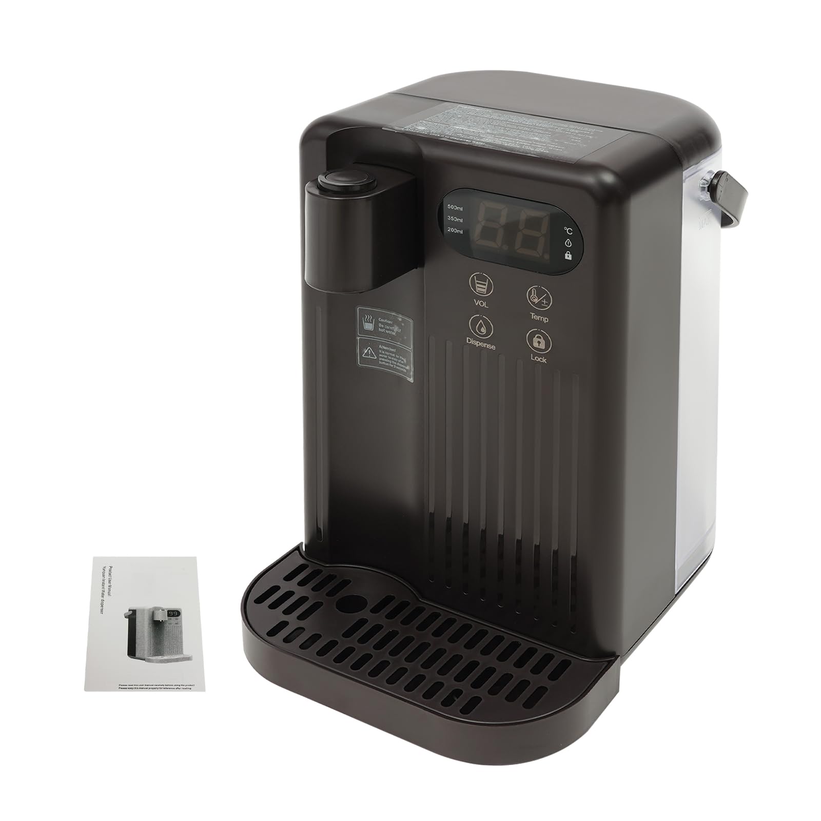 Dispensador eléctrico de agua caliente para beber fuente de agua oficina hogar caliente y fría máquina de beber mesa negra 18,5 x 24 x 30 cm 2200 W