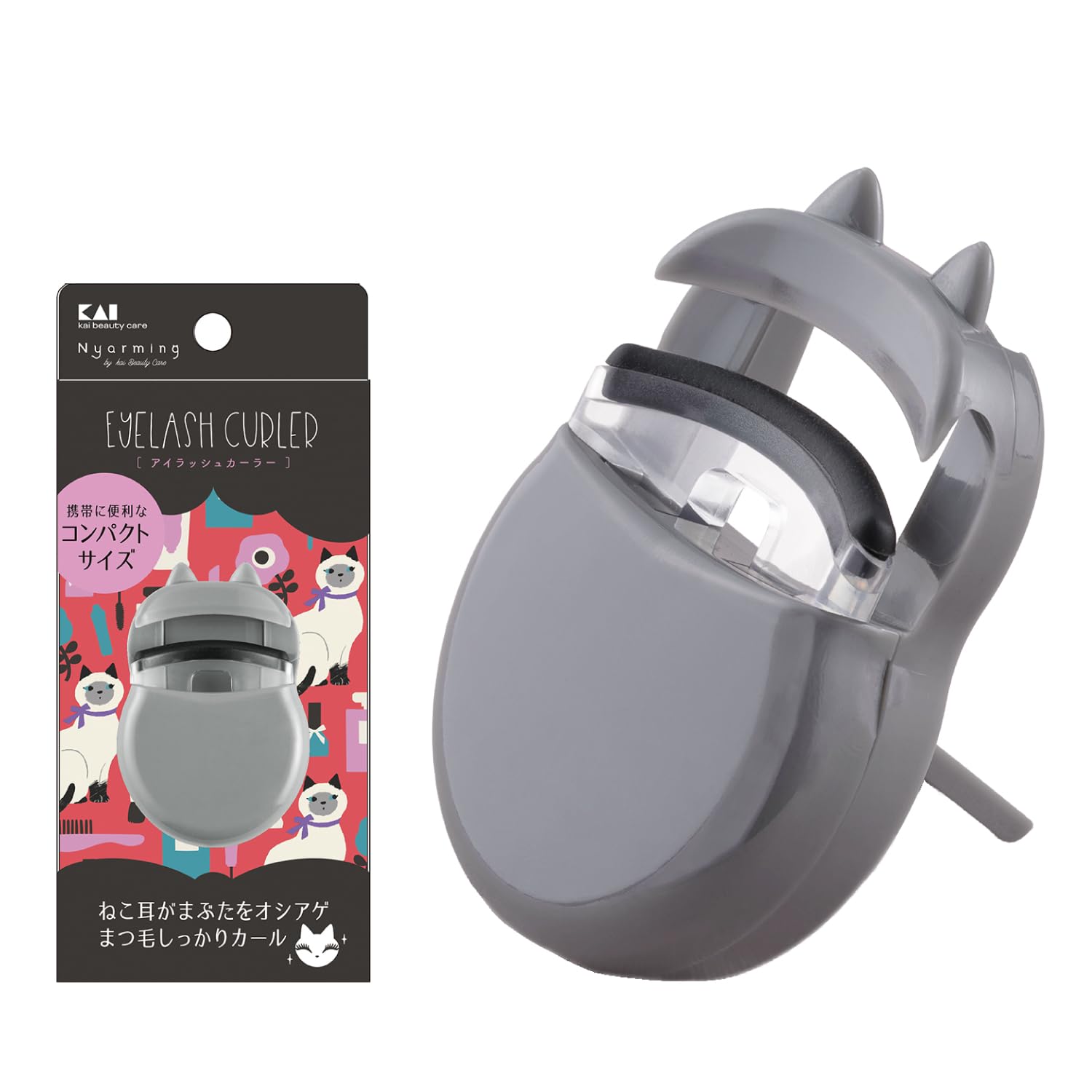 Amazon | 貝印 KAI アイラッシュカーラー コンパクト ねこ Nyarming