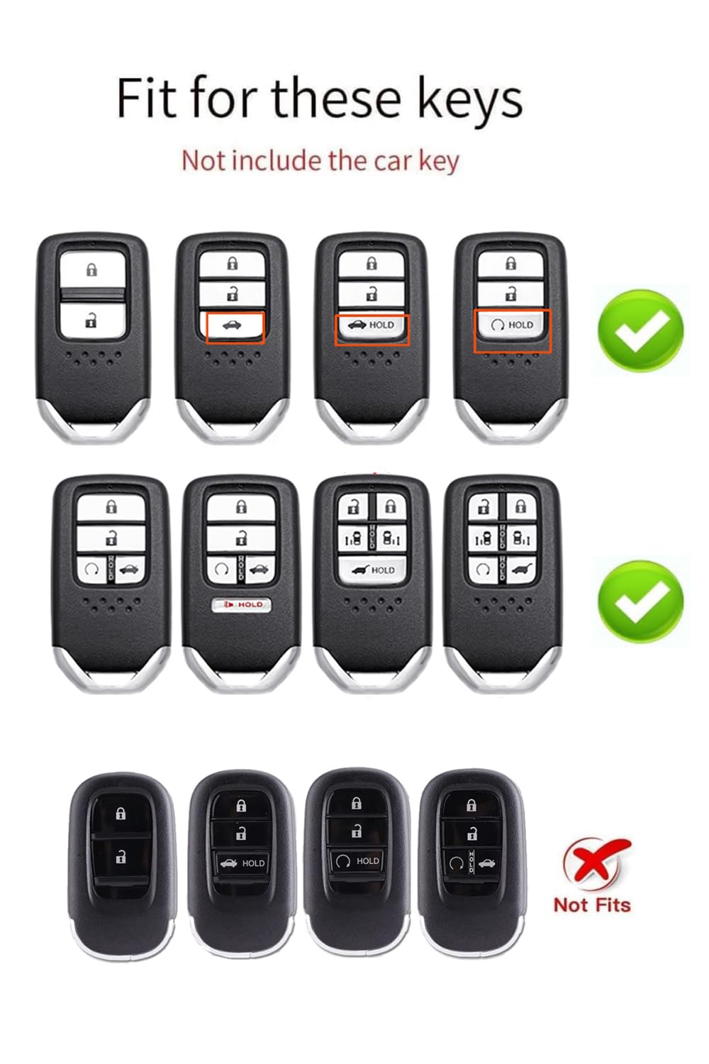 Ontto Funda Plegable Para Llave De Coche Compatible Con Honda