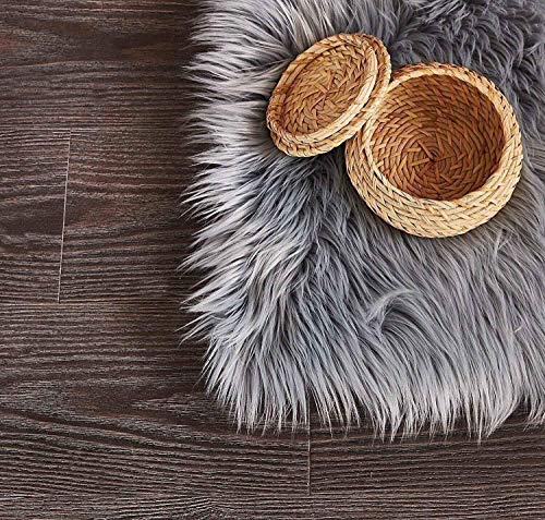 DQMEN Faux Fur Sheepskin Style Rug, lambskin imitation rug, longhair fur - Image 4