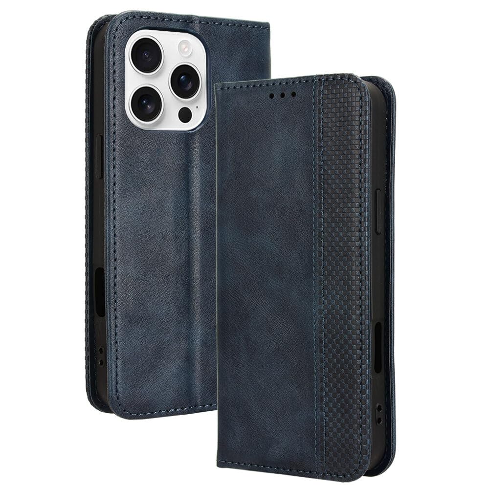 Étui pour iPhone 13 Pro Max en cuir bleu idéal pour vos déplacements - 7