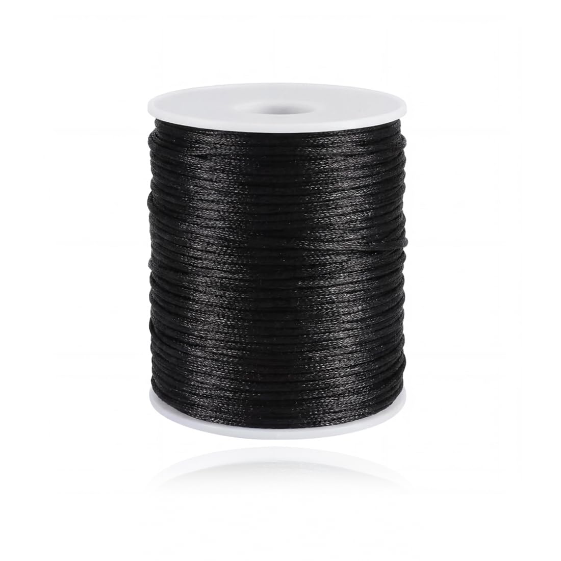 Ewparts 2mm Nylon String for Bracelets 330 Feet Black Satin Nylon Cord
