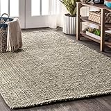 JONATHAN Y Pata Hand Woven Chunky Jute Gray Indoor Area Rug, 3x5, Bohemian, Rustic, Cottage, Easy-Cleaning for Living Room, Bedroom, Kitchen, Non-Shedding (NRF102C-3)