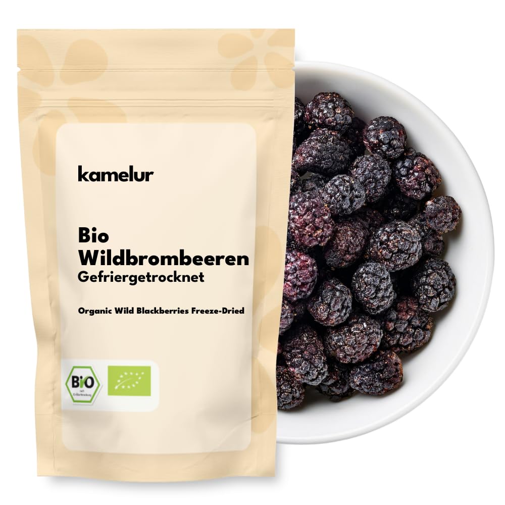 250g di more selvatiche BIO liofilizzate - more secche BIO fruttate e croccanti, senza additivi e in confezione biodegradabile