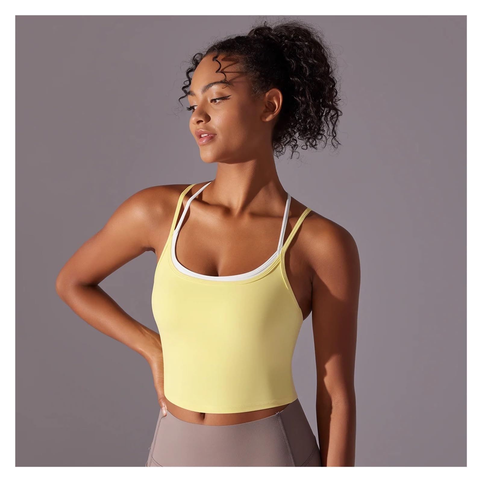 Top da Yoga Intimo Sportivo da Donna, Reggiseno Push-up for Fitness e Yoga, Intimo, Palestra, Allenamento, Canotta Corsa Traspirante