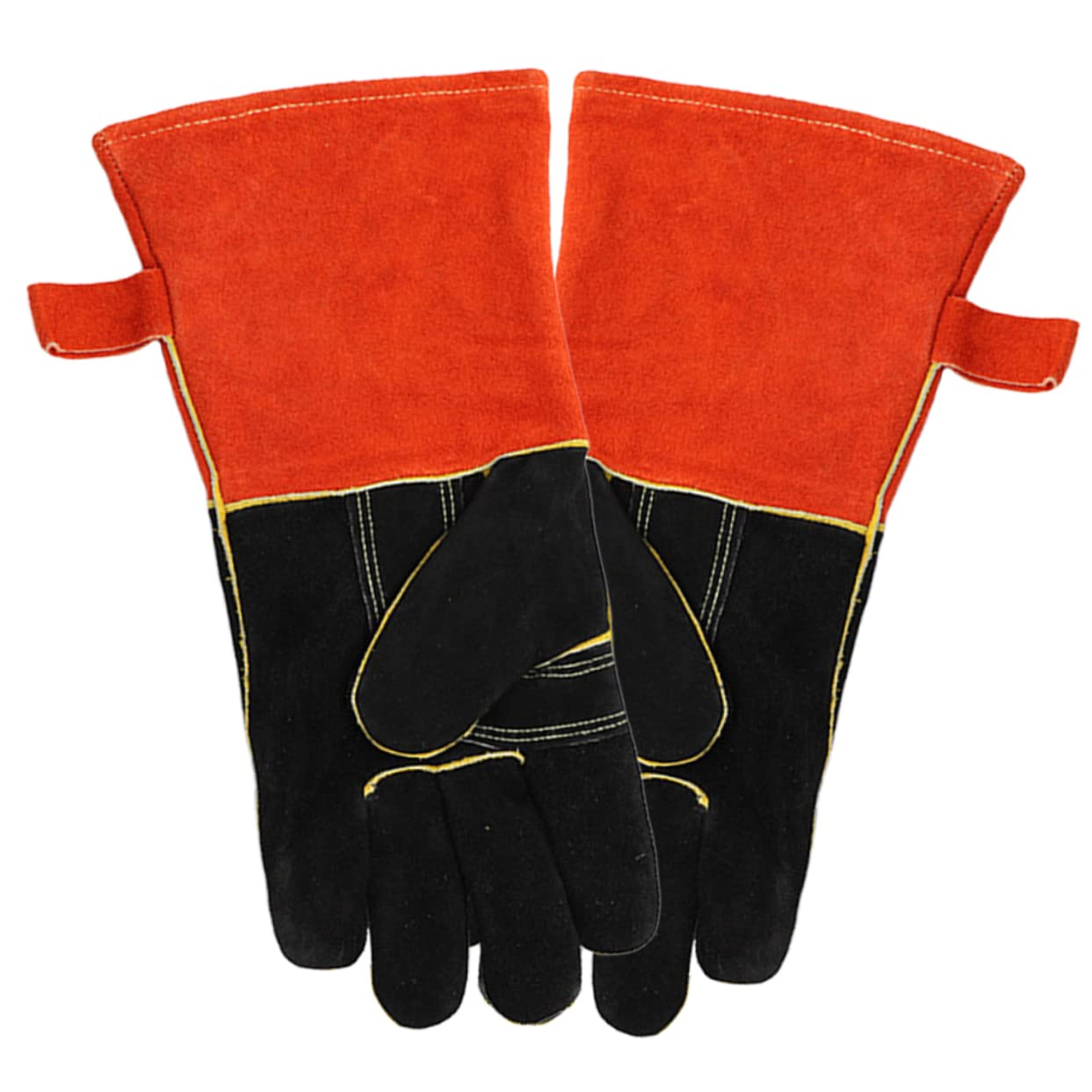 Guantes para Asar Resistentes al Calor, Guantes de Horno Resistentes al Desgaste, para Barbacoa al Aire Libre y Cocina, Diseño de Cinco Dedos, Antideslizante, Protección Integral