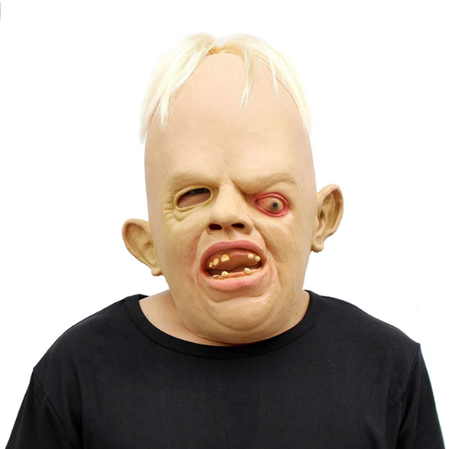 JIUHEBT Sloth Latex Mask Deluxe Goonies Halloween Fancy Dress Costume 1980's 80's, Color